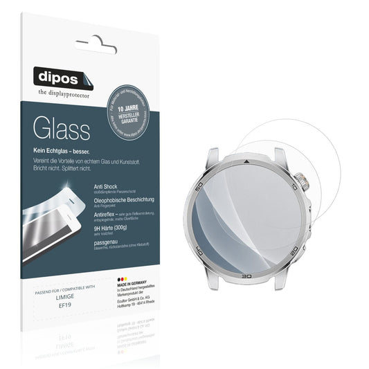 Matte Displayschutzfolie von dipos passend für LIMIGE EF19, 9H kratzfest und blasenfrei montiert