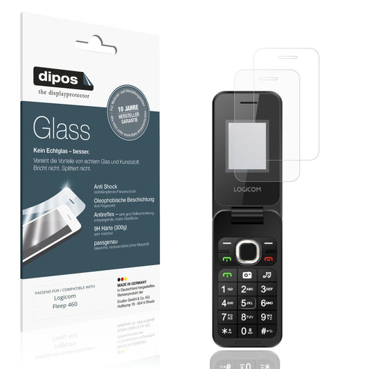Matte Displayschutzfolie von dipos passend für Logicom Fleep 460, 9H kratzfest und blasenfrei montiert