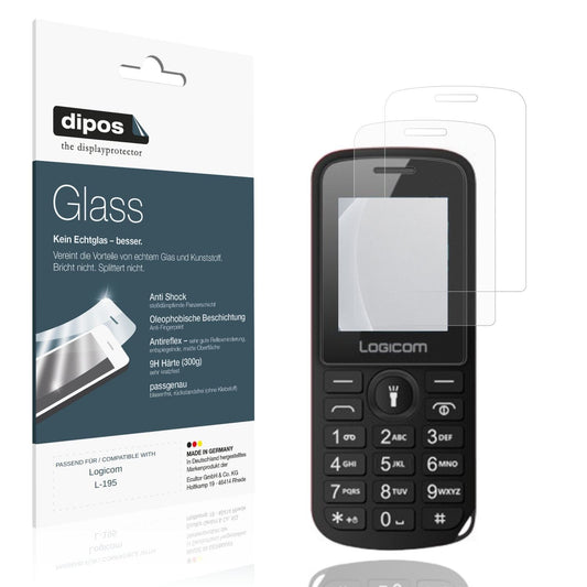 Matte Displayschutzfolie von dipos passend für Logicom L-195, 9H kratzfest und blasenfrei montiert