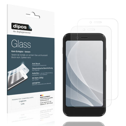 Matte Displayschutzfolie von dipos passend für Logicom Link, 9H kratzfest und blasenfrei montiert