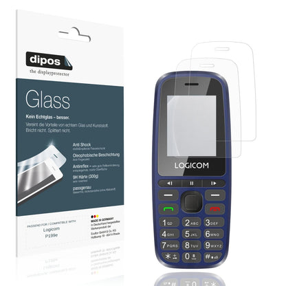 Matte Displayschutzfolie von dipos passend für Logicom P199e, 9H kratzfest und blasenfrei montiert