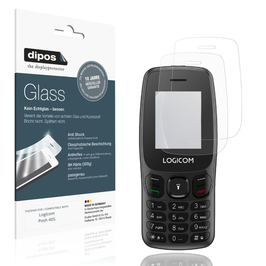 Matte Displayschutzfolie von dipos passend für Logicom Posh 405, 9H kratzfest und blasenfrei montiert