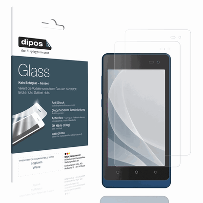 Matte Displayschutzfolie von dipos passend f�r Logicom Wave, 9H kratzfest und blasenfrei montiert