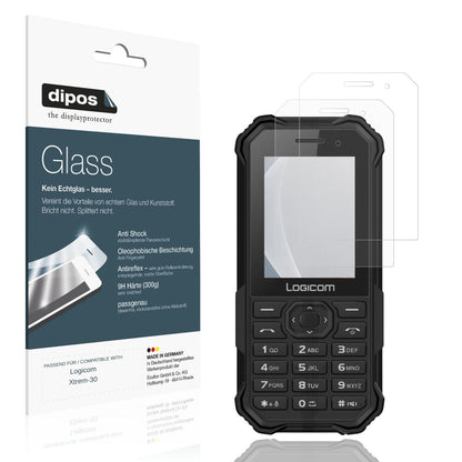 Matte Displayschutzfolie von dipos passend für Logicom Xtrem-30, 9H kratzfest und blasenfrei montiert