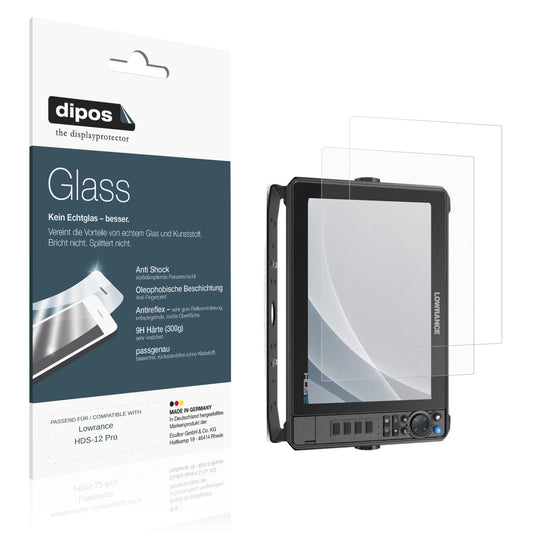 Matte Displayschutzfolie von dipos passend für Lowrance HDS-12 Pro, 9H kratzfest und blasenfrei montiert