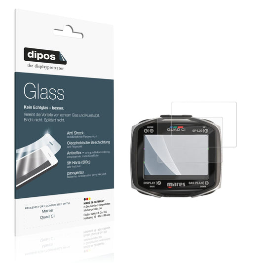 Matte Displayschutzfolie von dipos passend für Mares Quad CI, 9H kratzfest und blasenfrei montiert