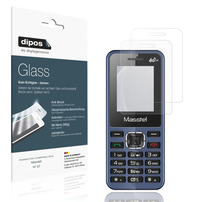 Matte Displayschutzfolie von dipos passend für Masstel Izi 12, 9H kratzfest und blasenfrei montiert