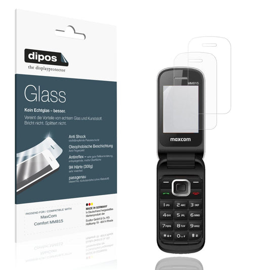 Matte Displayschutzfolie von dipos passend für MaxCom Comfort MM815, 9H kratzfest und blasenfrei montiert