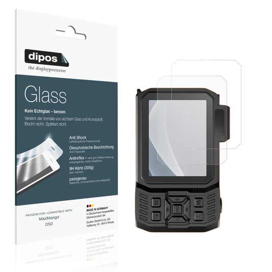 Matte Displayschutzfolie von dipos passend für MaxMango D50, 9H kratzfest und blasenfrei montiert