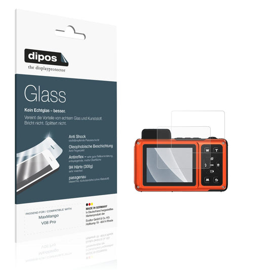 Matte Displayschutzfolie von dipos passend für MaxMango V08 Pro, 9H kratzfest und blasenfrei montiert