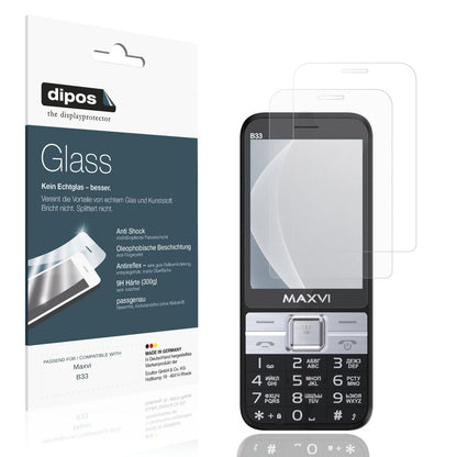 Matte Displayschutzfolie von dipos passend für Maxvi B33, 9H kratzfest und blasenfrei montiert
