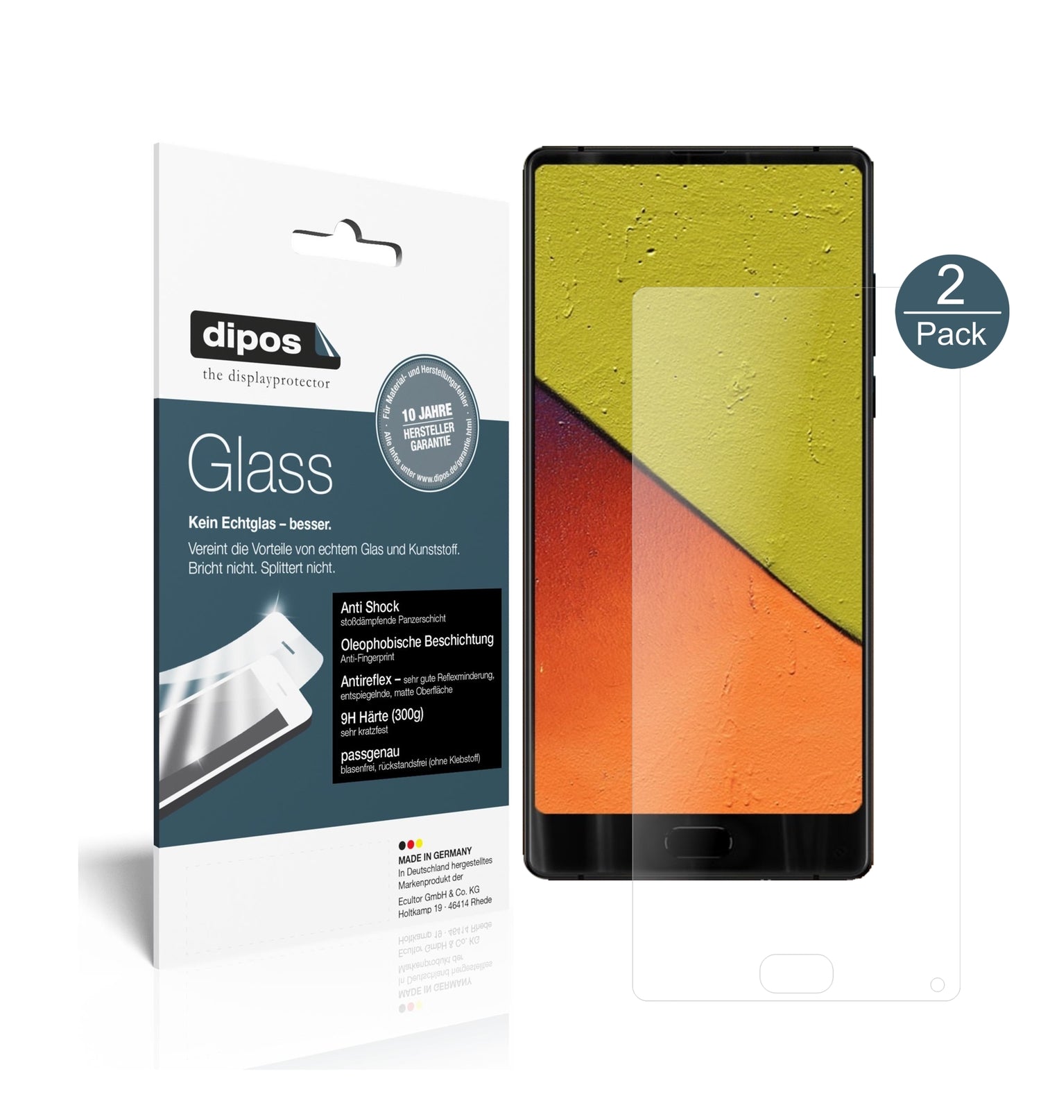 Matte Displayschutzfolie von dipos passend für Maze Alpha X, 9H kratzfest und blasenfrei montiert