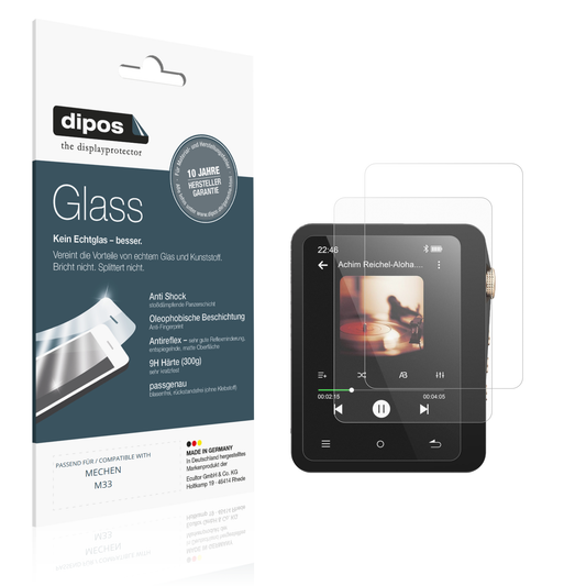 Matte Displayschutzfolie von dipos passend für MECHEN M33, 9H kratzfest und blasenfrei montiert