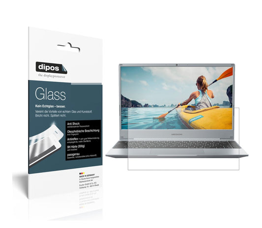 Matte Displayschutzfolie von dipos passend für Medion Akoya E15302, 9H kratzfest und blasenfrei montiert