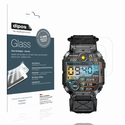 Matte Displayschutzfolie von dipos passend für Megalith K57PRO, 9H kratzfest und blasenfrei montiert