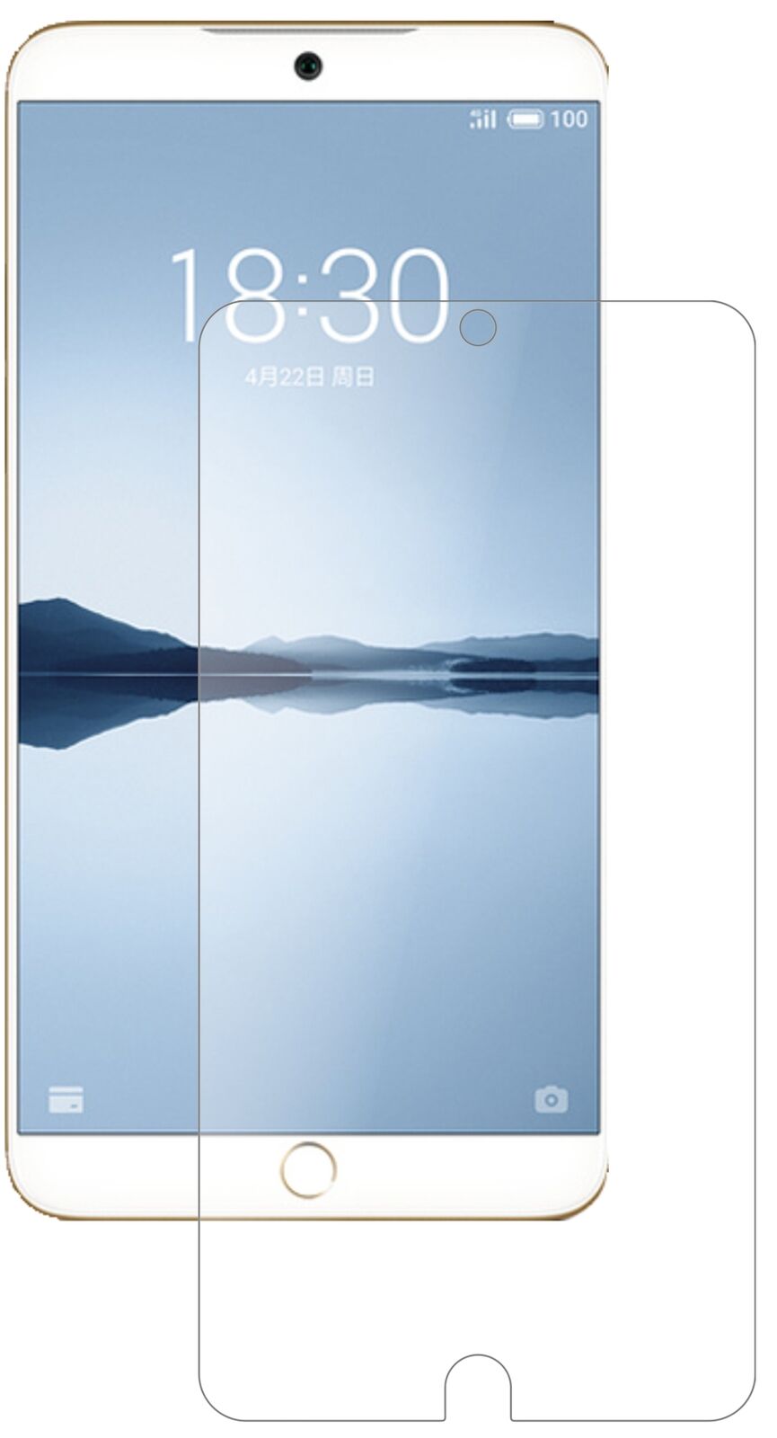 Matte Displayschutzfolie von dipos passend für Meizu 15 Plus, 9H kratzfest und blasenfrei montiert