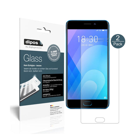 Matte Displayschutzfolie von dipos passend für Meizu M6 Note, 9H kratzfest und blasenfrei montiert