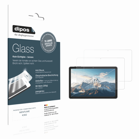 Matte Displayschutzfolie von dipos passend für MENTUME K302, 9H kratzfest und blasenfrei montiert