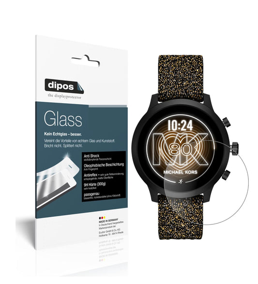 Matte Displayschutzfolie von dipos passend für Michael Kors Access GO, 9H kratzfest und blasenfrei montiert