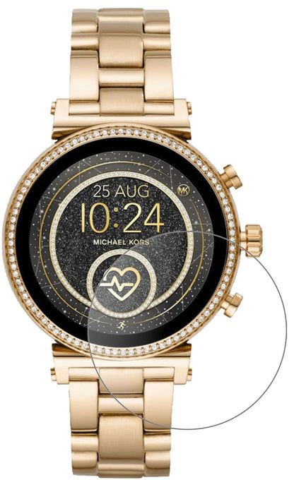 Matte Displayschutzfolie von dipos passend für Michael Kors Sofie 2.0 Smartwatch, 9H kratzfest und blasenfrei montiert