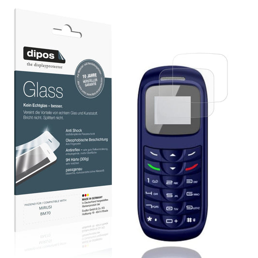 Matte Displayschutzfolie von dipos passend für MiRUSI BM70, 9H kratzfest und blasenfrei montiert