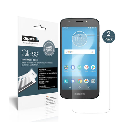 Matte Displayschutzfolie von dipos passend für Motorola Moto E5 Play SD425, 9H kratzfest und blasenfrei montiert