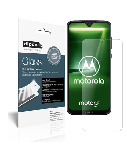 Matte Displayschutzfolie von dipos passend für Motorola Moto G7, 9H kratzfest und blasenfrei montiert