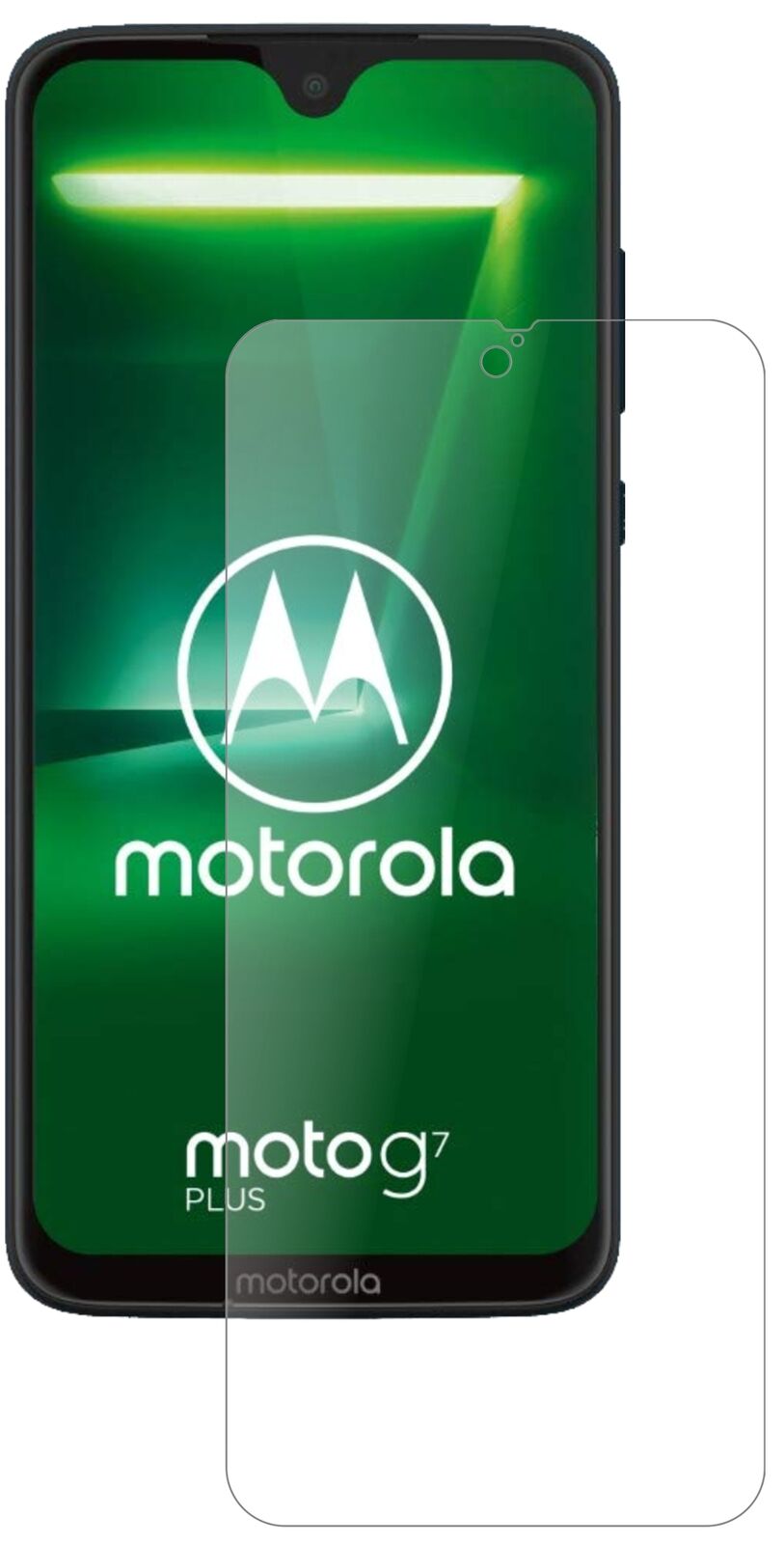 Matte Displayschutzfolie von dipos passend für Motorola Moto G7 Plus, 9H kratzfest und blasenfrei montiert