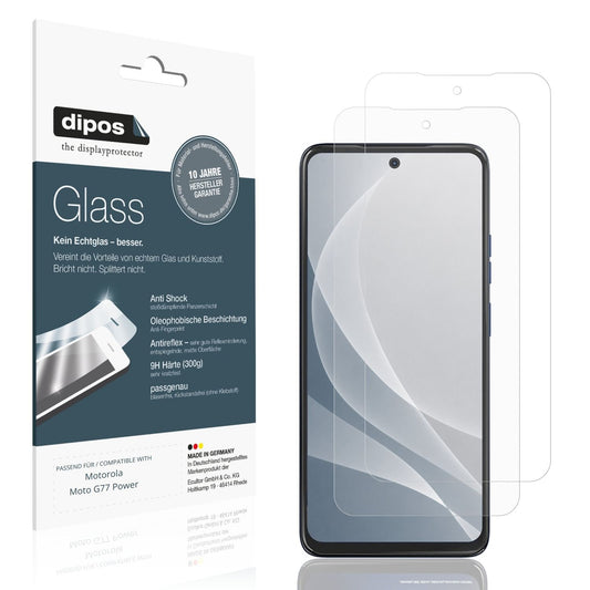 Matte Displayschutzfolie von dipos passend für Motorola Moto G77 Power, 9H kratzfest und blasenfrei montiert