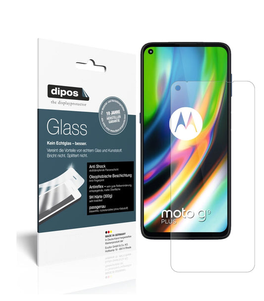 Matte Displayschutzfolie von dipos passend für Motorola Moto G9 Plus, 9H kratzfest und blasenfrei montiert