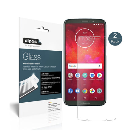Matte Displayschutzfolie von dipos passend für Motorola Moto Z3 Play, 9H kratzfest und blasenfrei montiert
