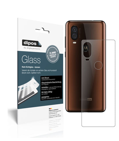 Matte Displayschutzfolie von dipos passend für Motorola One Vision Rückseite, 9H kratzfest und blasenfrei montiert