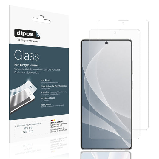Matte Displayschutzfolie von dipos passend für MTGud S26 Ultra, 9H kratzfest und blasenfrei montiert
