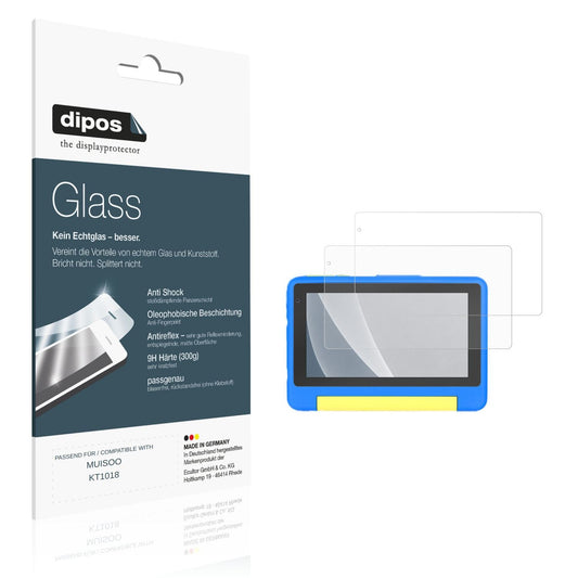 Matte Displayschutzfolie von dipos passend für MUISOO KT1018, 9H kratzfest und blasenfrei montiert