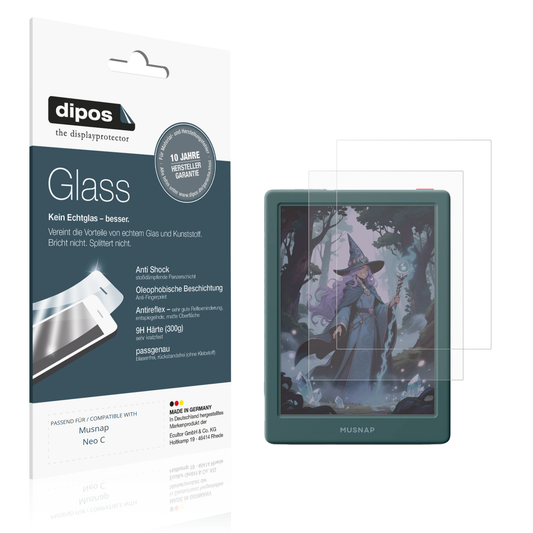 Matte Displayschutzfolie von dipos passend für Musnap Neo C, 9H kratzfest und blasenfrei montiert