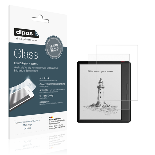 Matte Displayschutzfolie von dipos passend für Musnap Ocean, 9H kratzfest und blasenfrei montiert