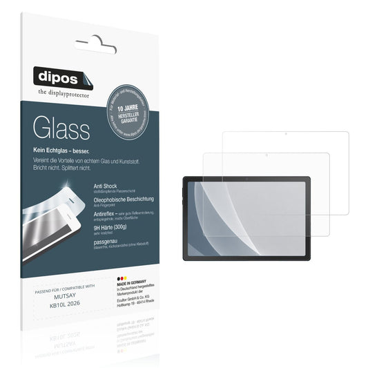 Matte Displayschutzfolie von dipos passend für MUTSAY KB10L 2026, 9H kratzfest und blasenfrei montiert