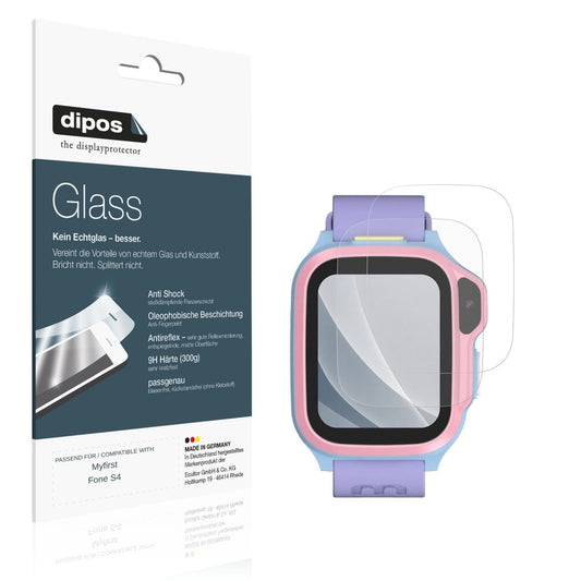 Matte Displayschutzfolie von dipos passend für Myfirst Fone S4, 9H kratzfest und blasenfrei montiert