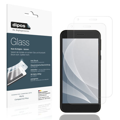 Matte Displayschutzfolie von dipos passend für Myria Compact E2 Plus, 9H kratzfest und blasenfrei montiert