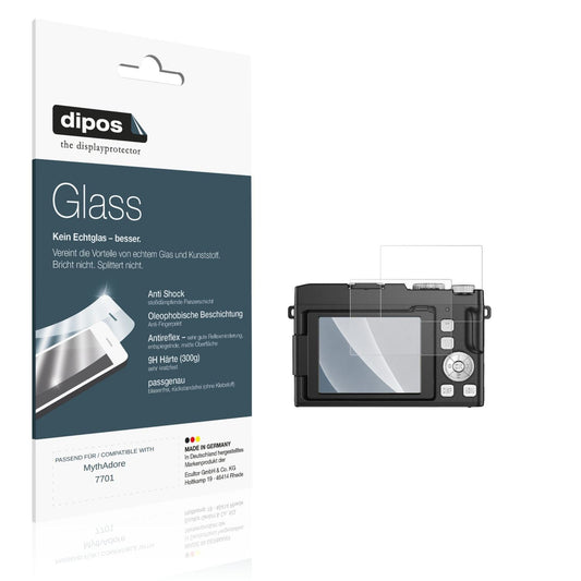 Matte Displayschutzfolie von dipos passend für MythAdore 7701, 9H kratzfest und blasenfrei montiert