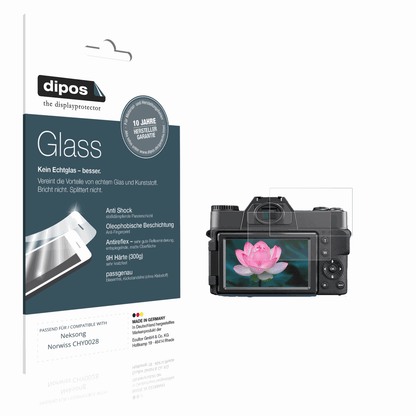 Matte Displayschutzfolie von dipos passend für Neksong Norwiss CHY0028, 9H kratzfest und blasenfrei montiert