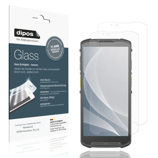 Matte Displayschutzfolie von dipos passend für Newland MT95 Kambur Pro III, 9H kratzfest und blasenfrei montiert