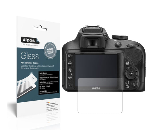 Matte Displayschutzfolie von dipos passend für Nikon 3400, 9H kratzfest und blasenfrei montiert