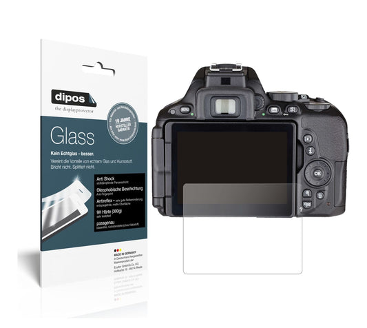 Matte Displayschutzfolie von dipos passend für Nikon 5500, 9H kratzfest und blasenfrei montiert