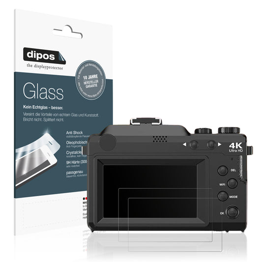 Matte Displayschutzfolie von dipos passend für ROQIOO DC01, 9H kratzfest und blasenfrei montiert