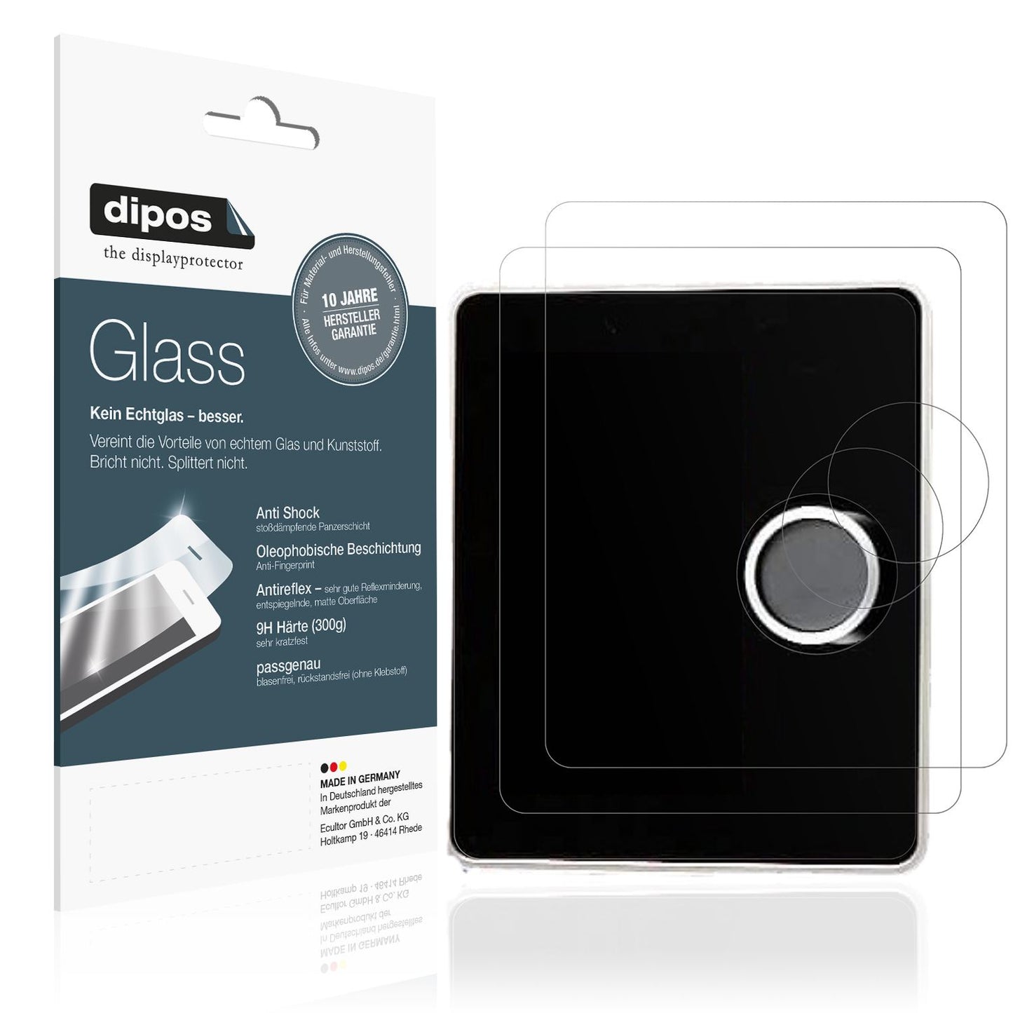 Matte Displayschutzfolie von dipos passend für Nivona NICR 970, 9H kratzfest und blasenfrei montiert