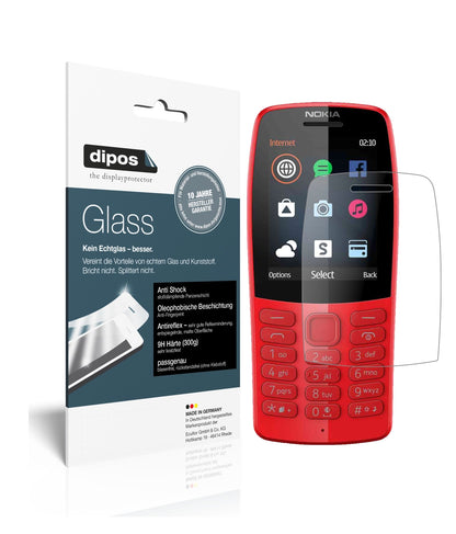 Matte Displayschutzfolie von dipos passend für Nokia 210, 9H kratzfest und blasenfrei montiert