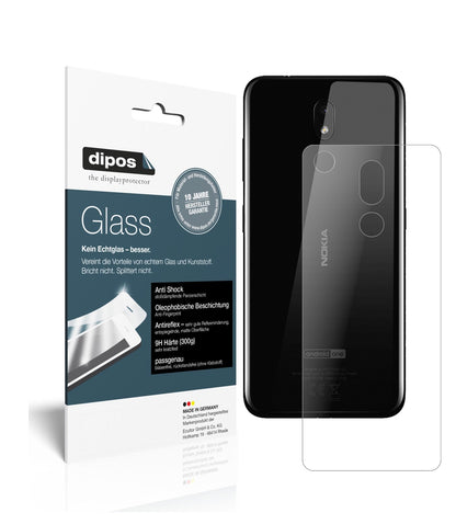Matte Displayschutzfolie von dipos passend für Nokia 3.2 Rückseite, 9H kratzfest und blasenfrei montiert