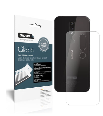 Matte Displayschutzfolie von dipos passend für Nokia 4.2 Rückseite, 9H kratzfest und blasenfrei montiert
