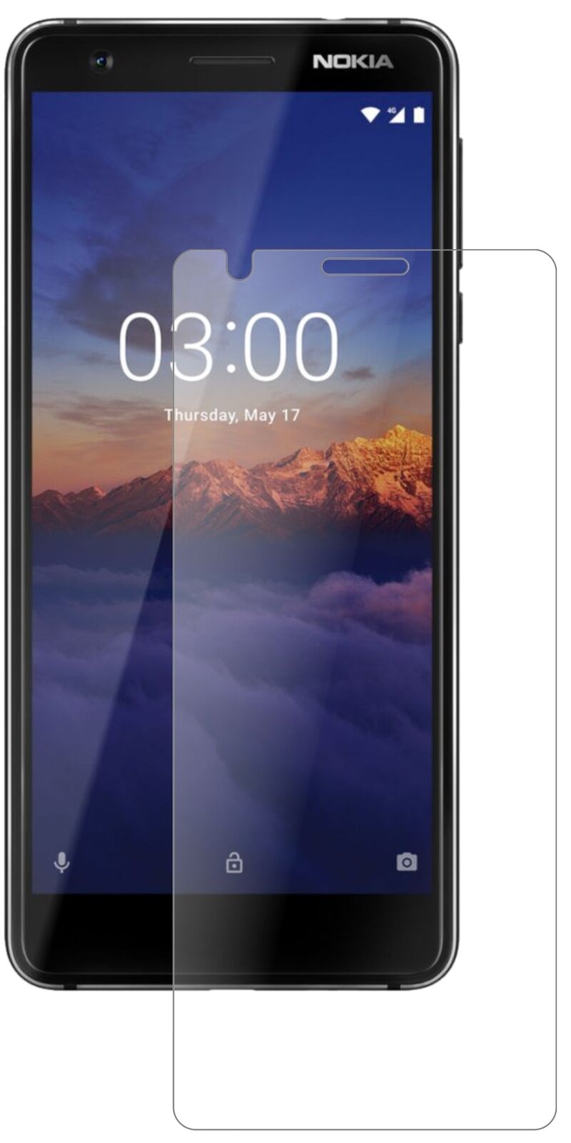 Matte Displayschutzfolie von dipos passend für Nokia 46025, 9H kratzfest und blasenfrei montiert